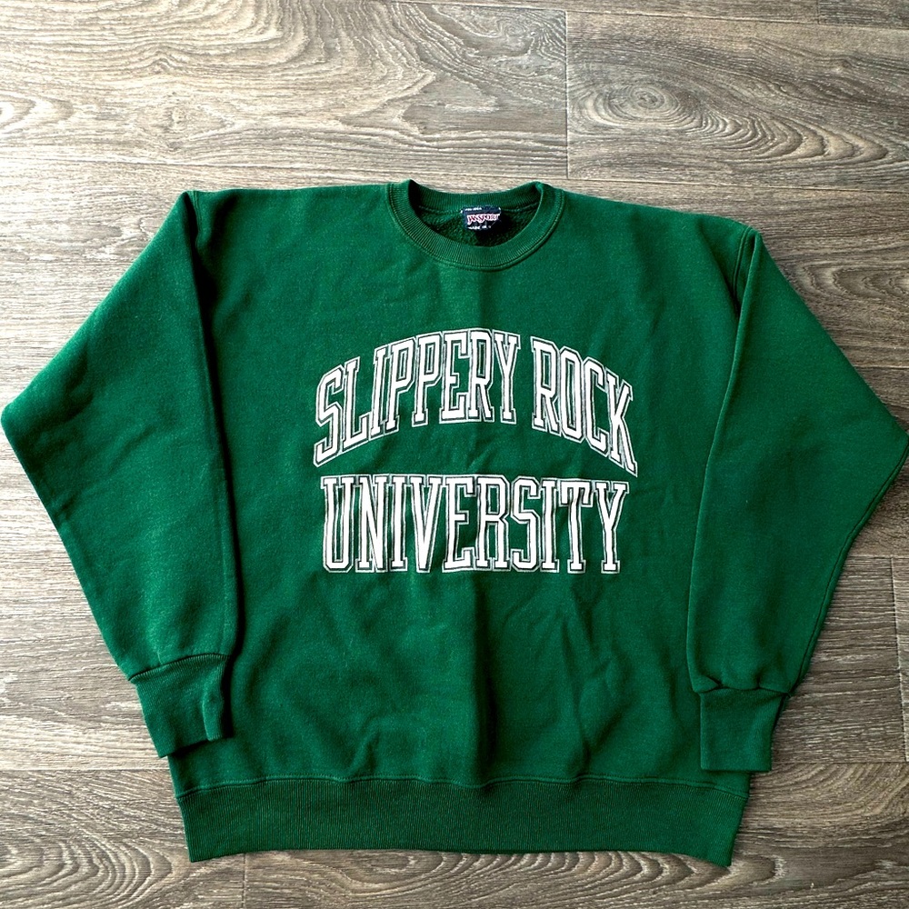 Jansport Slippery Rock University Men’s Crewneck Sweatshirt Size Large Vintage